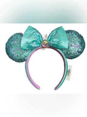 Teal and Purple Sequin Mouse Ear Headband